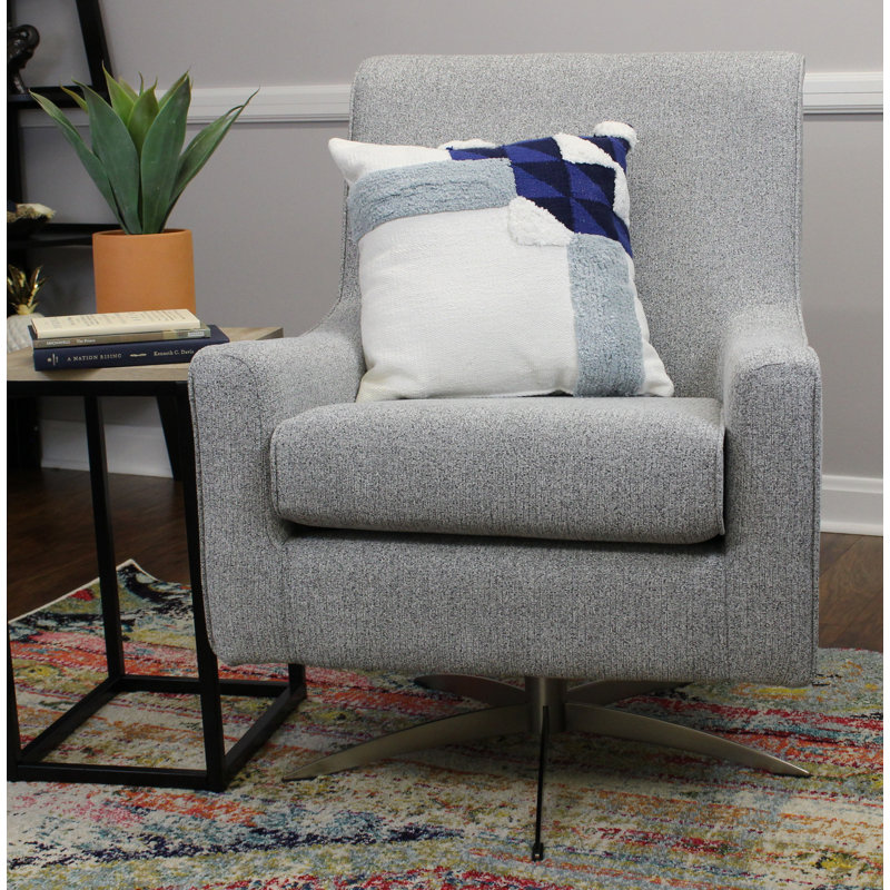 Basilina Upholstered Swivel Armchair, Terrace Ash Polyester Blend