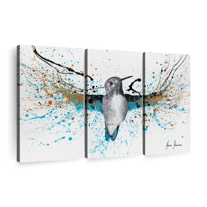 «Golden Night Hummingbird» sur, H 20 po x l 33 po x P 1,25 po