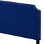 Grand lit, velours bleu Haemon
