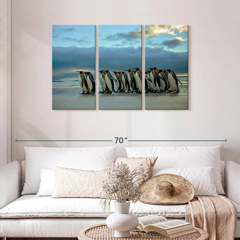 Brampt Waddling Penguins, 28" H x 45" W