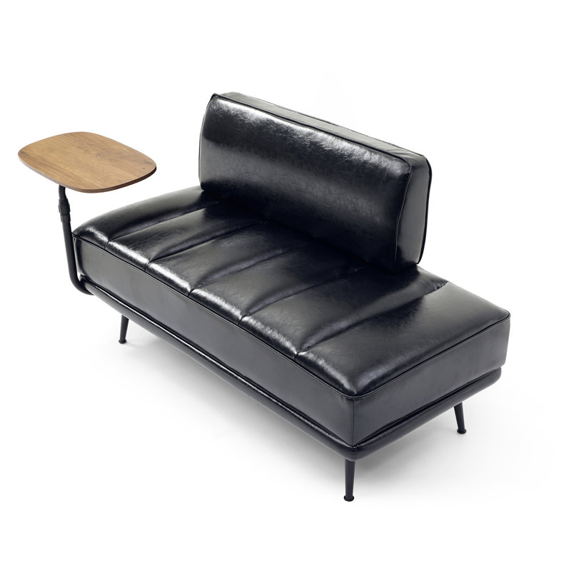 Modern End Of Bed Bench, Upholstered Bench With Side Table, 360-Degree Swivel Tray Couch, Entryway Ottoman, Bench For Bedroom
