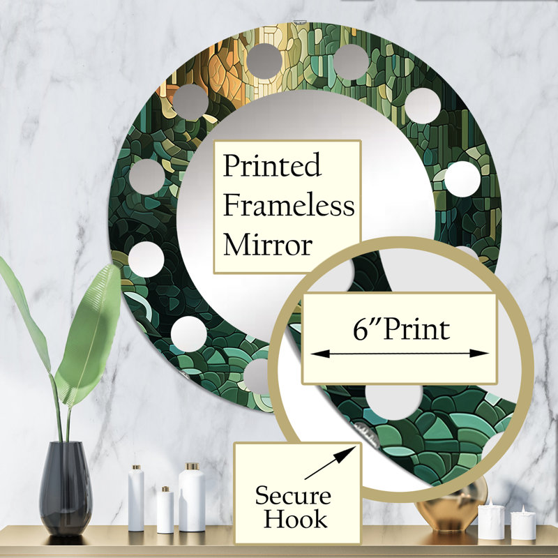 Miroir mural Zadiee, 32 po x 32 po