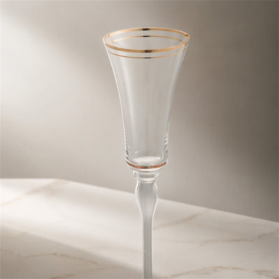 Gold Rim Felicity Champagne Flute Set
