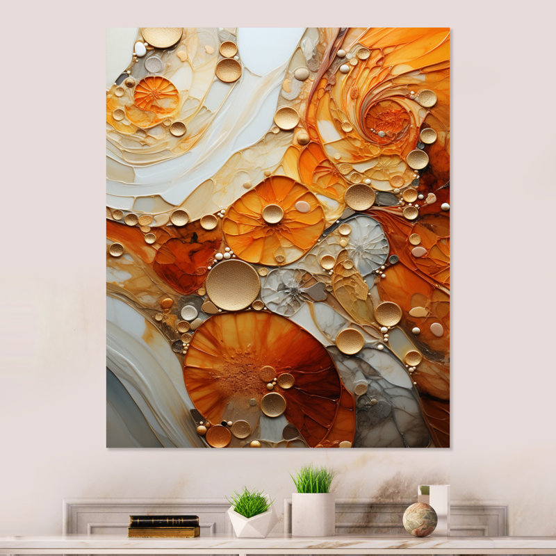 Encaustic Spirals I - Décoration murale spirales abstraites en métal, H 20 po x l 12 po x P 1 po