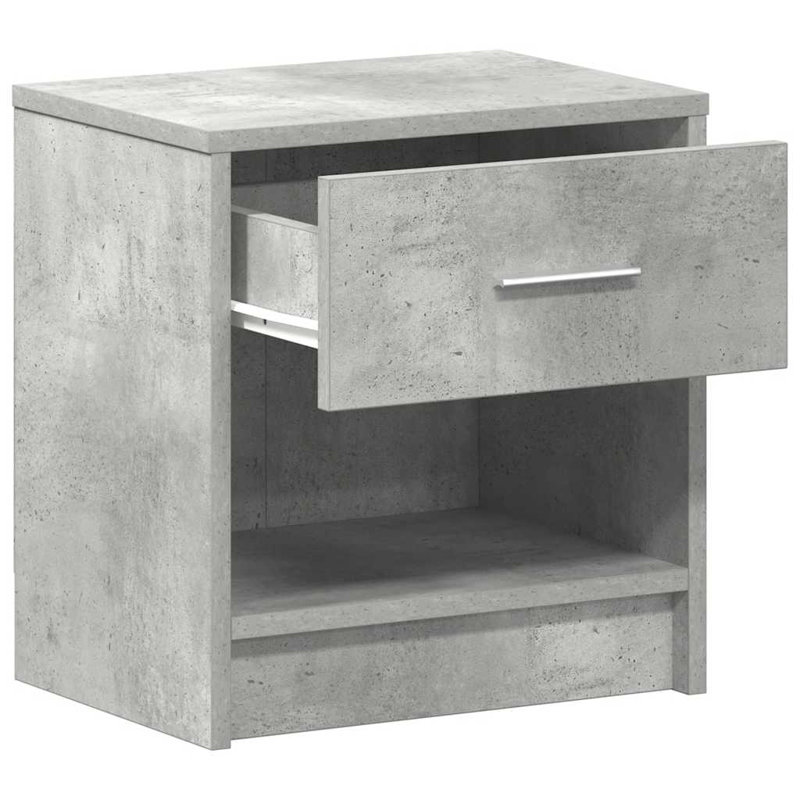 Bedside Cabinets With Drawer, Concrete Grey, 1