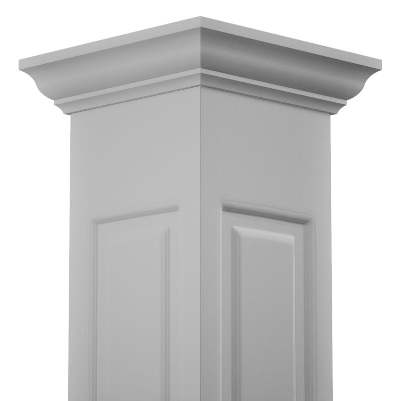 Ensemble de colonnes à double panneau surélevé en PVC Craftsman Classic Square, H 96 po x l 7,63 po