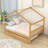 Wood House Bed With Pull-Out Twin Trundle-431005079-431005081