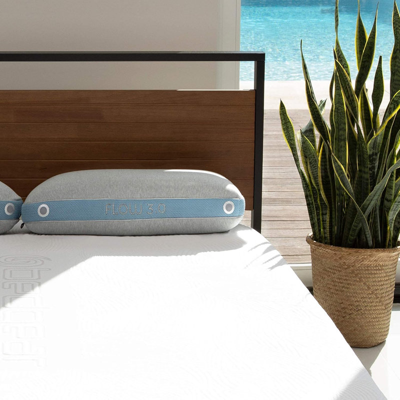 Flow 2.0 Blue and Gray Memory Foam Hypoallergenic Pillow