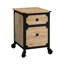 Piédestal de bureau recyclé naturel + beige - Glissières en métal lisses pour une douceur de tiroir, pouvant accueillir des dossiers de format lettre, mobilité mobile, style brun industriel, affichage supérieur spacieux,