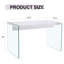 Table basse en MDF Aden avec pieds en verre trempé-115277804
