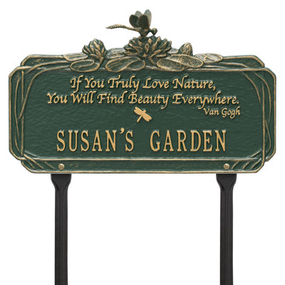 Dragonfly Quote Personalized Garden Sign