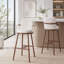 Tabouret d'intérieur rembourré avec structure en métal