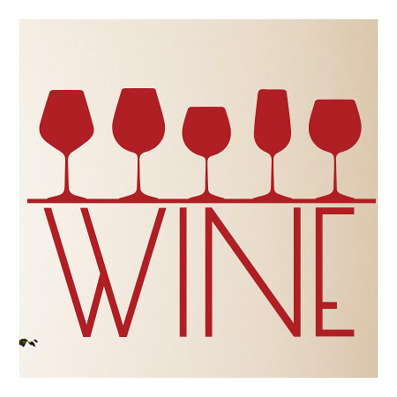 Food & Beverage Non-Wall Damaging Wall Decal, Dark Red, Medium