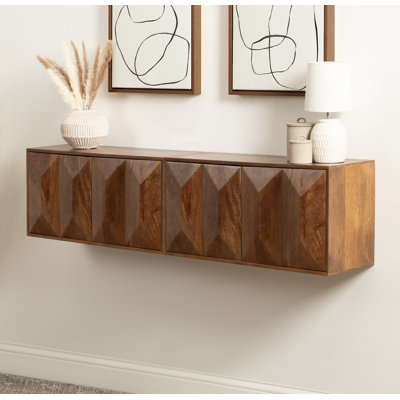 Wooden Wall Cabinet with Push-Close Doors
