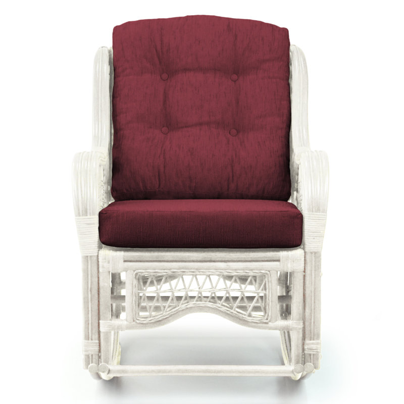 Chaise berçante Malibu, Brun foncé, Blanc