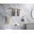 Stainless Steel 4-Piece Bathroom Hardware Set - Towel Bars, Paper Holder, Robe Hook-110331712