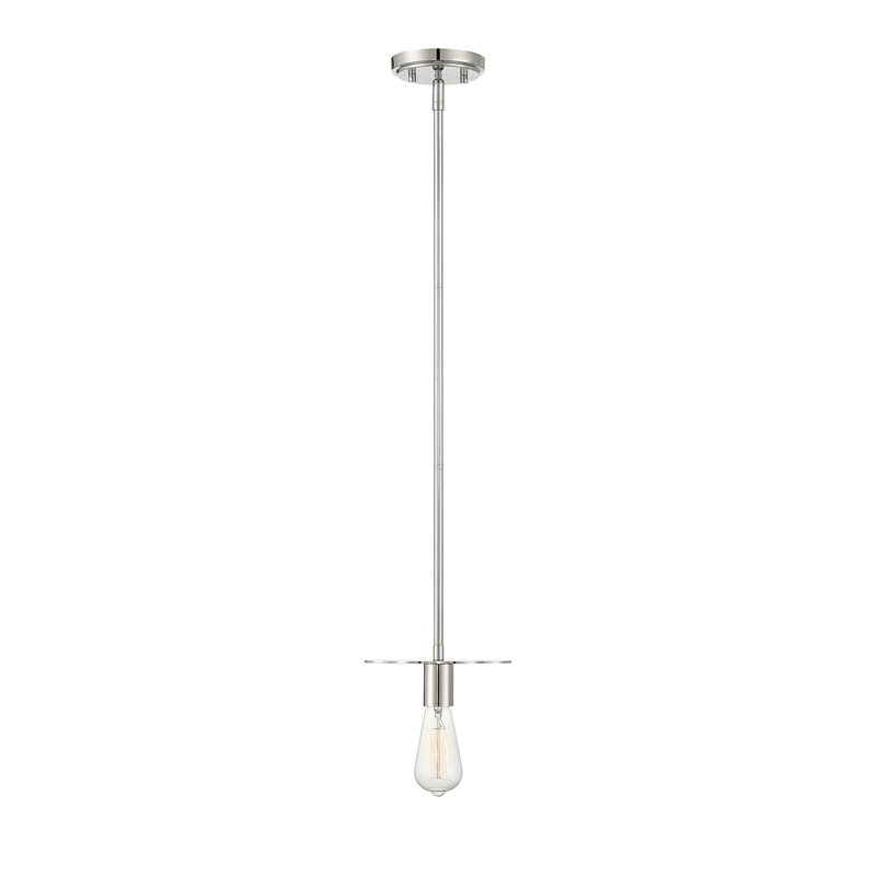 Luminaire suspendu à 1 lumière Thane, Nickel poli