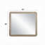 Miroir de coiffeuse Dery, structure en bois strié, brun chêne clair, 42 x 48