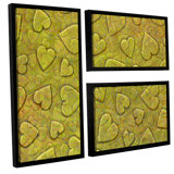Lenny " Large Heart Mixed Pattern " 3 - Pieces