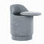 Tabouret de coiffeuse 18 po rembourré en tissu bleu clair