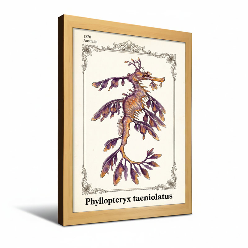 Imprimé artistique animaux Seadragon, H 30 po x l 20 po, Toile tendue, Ne s’applique pas