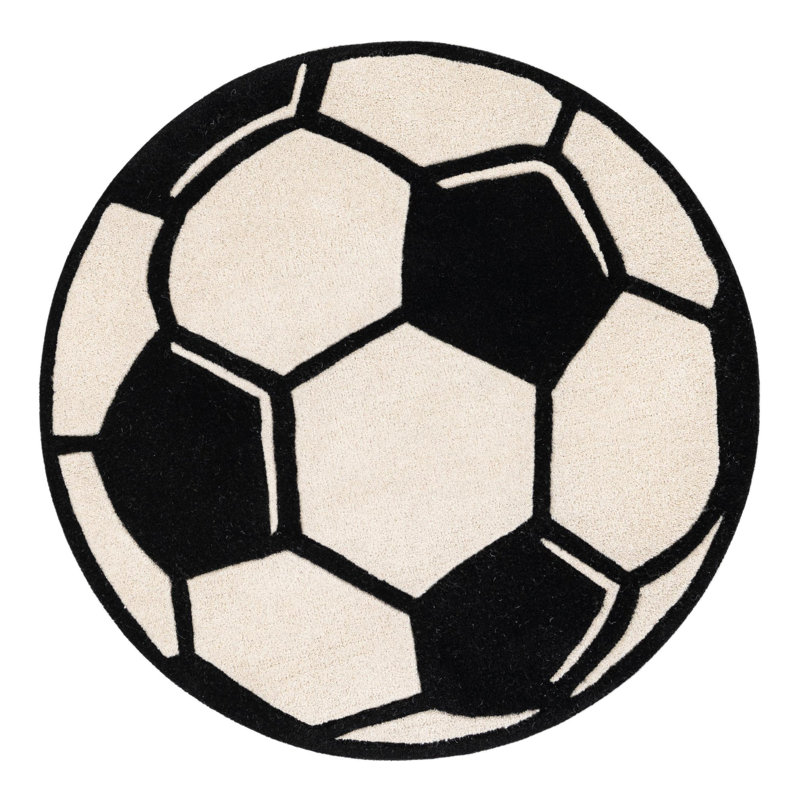 Tapis en laine pour jouer Unique, Rond 3 pi 1 po