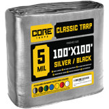 100 ft. x 100 ft. 5 Mil Heavy Duty Polyethylene Tarp, Waterproof, UV Resistant
