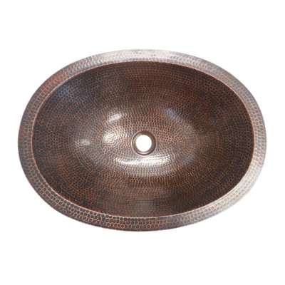 19" Oval Brushed Sedona Copper Bathroom Sink