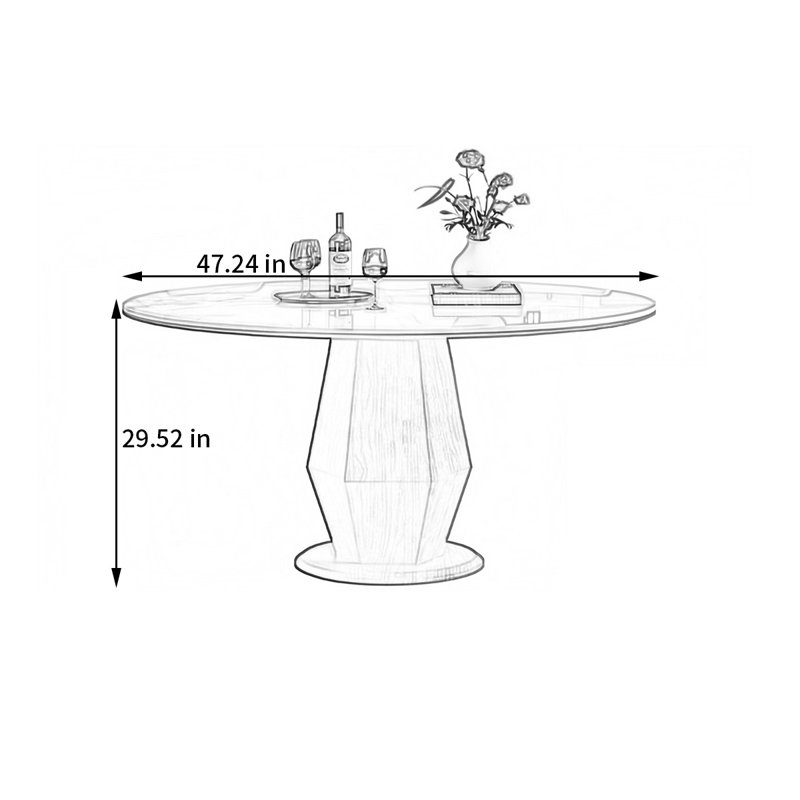Andamo, H 29,52 po x L 47,24 po x l 47,24 po