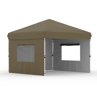 10x10 Pop Up Canopy Tent Outdoor Canopy with 4 Removable Sidewalls Heavy Duty Commercial Instant Tent Shelter (10x10FT/3 Side Walls)