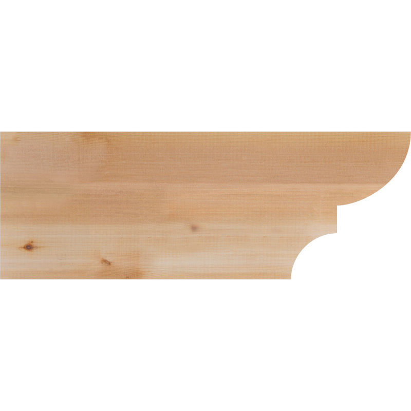 Queue de chevron lisse Ridgewood, Cèdre rouge, H 12 po x l 3 1/2 po x L 32 po