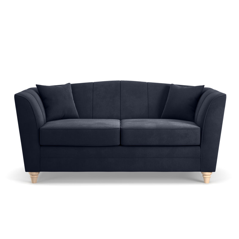 Laverton 2 Seater Velvet Flared Arm Sofa, Indigo