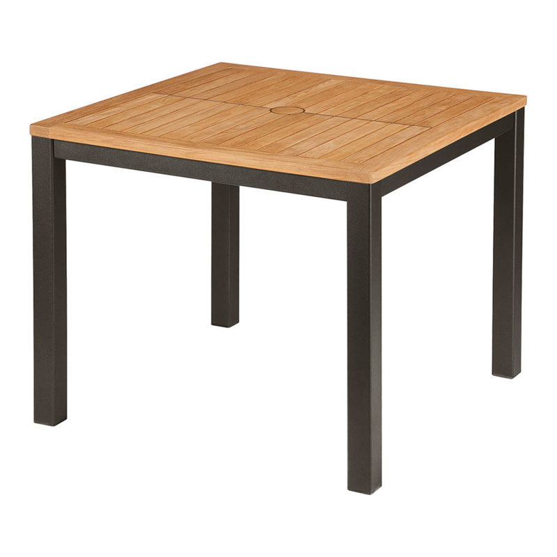 Aura Dining Table, Graphite, 29" H x 35" W x 35" D