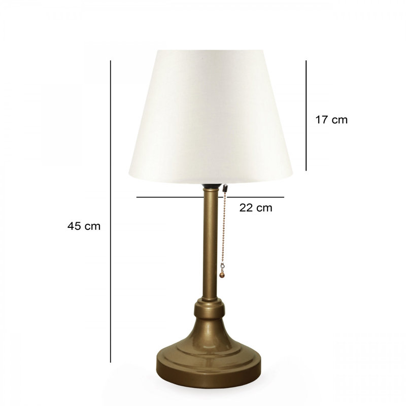 Metal Table Lamp, Cream