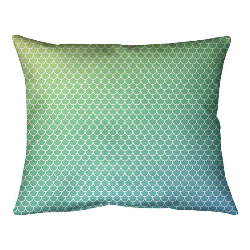 Housse de coussin carrée et insert, Bourre en polyester, H 20 po x l 20 po, Jaune/vert