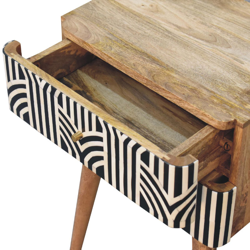 Osnabrock 45cm W Solid Wood Bedside Table