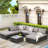8 Pieces Outdoor Patio Sectional Sofa Couch,Wicker Furniture Conversation Sets-645816550