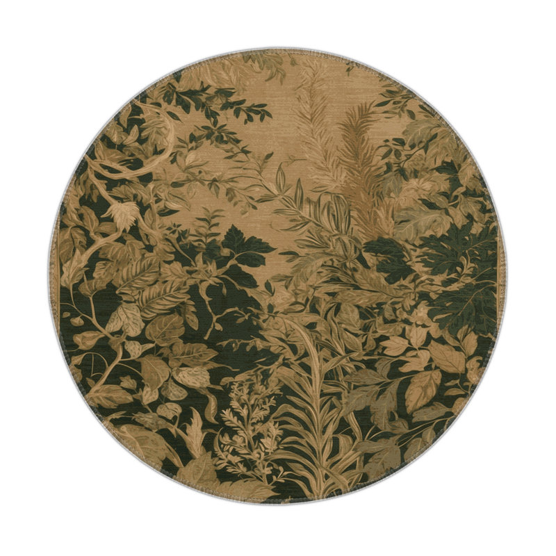 Nature Brown Indoor and Outdoor Area Rug, Rectangle 5' x 7'
