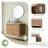 30'' Wall-Mounted Floating Bathroom Vanity with Quartz Top