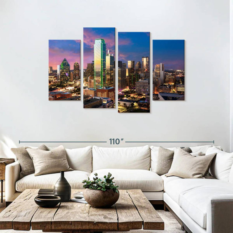 Nicci Dallas, horizon au coucher du soleil, H 48 po x l 75 po