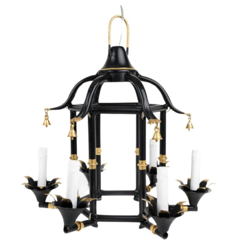 4 - Light Chandelier, Black