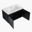 Meuble-lavabo mural flottant 30 po avec lavabo en céramique et porte d'armoire à fermeture en douceur
