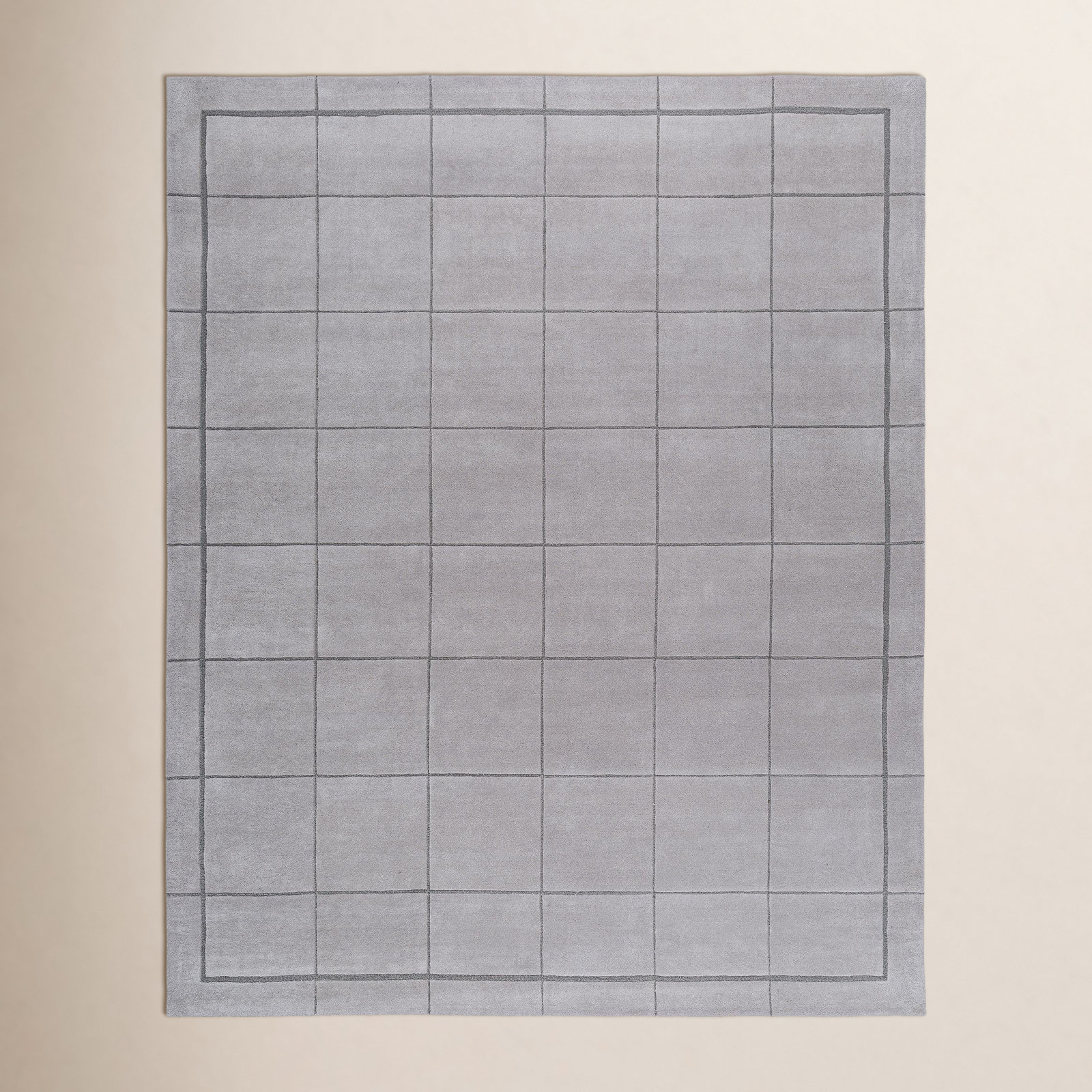 Mallory Hand-Tufted Sterling Grey Geometric Rug, Rectangle 5' x 8'