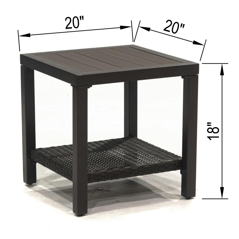 Abbiegail Square Outdoor Side Table , 20'' in. W 20'' in. D