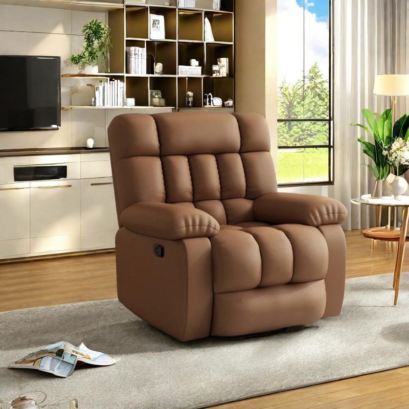 Fauteuil inclinable pivotant durable avec rembourrage épais, Orange