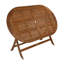 Oval Wooden Folding Outdoor Dining Table