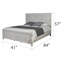 Lit simple contemporain gris, lit de base en bois gris, élémentaire de luxe moderne