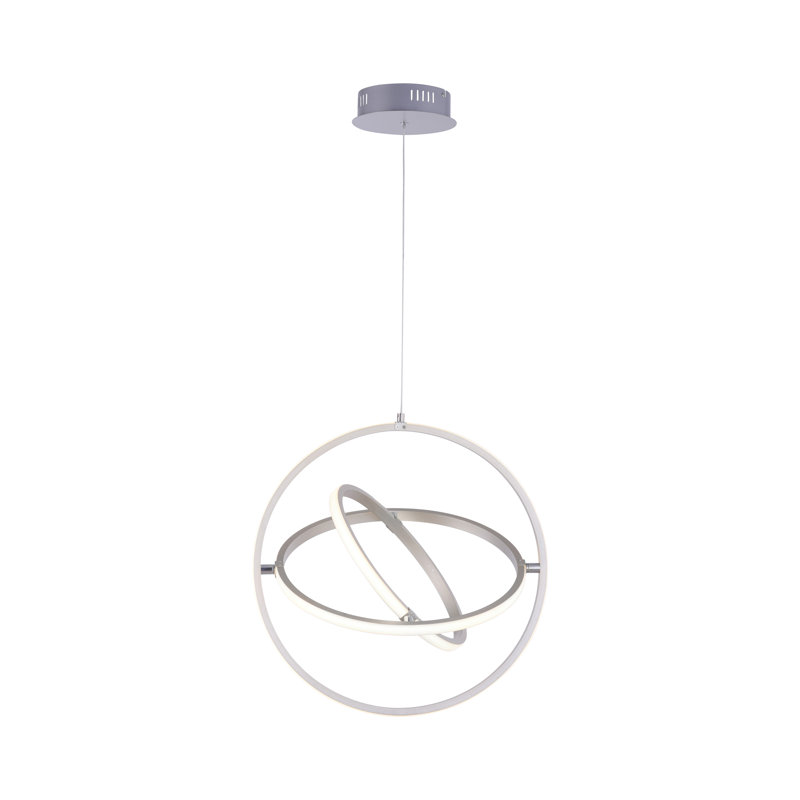 Borchardt 3 - Light Steel LED Geometric Pendant