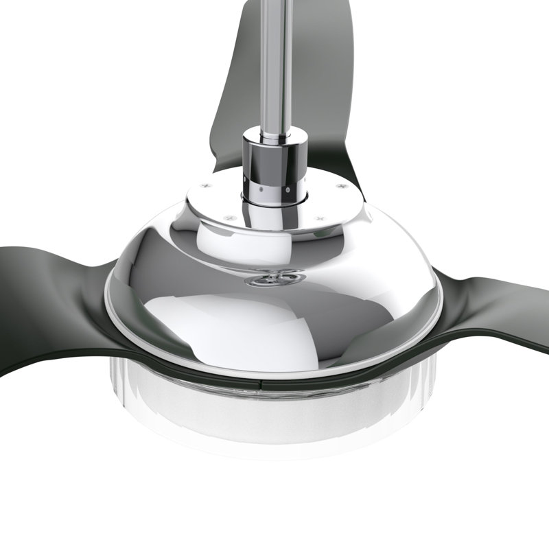 Ventilateur de plafond intelligent d'intérieur / extérieur Fletcher, ensemble d'éclairage à DEL à intensité variable et télécommande, fonctionne avec l'assistant Google, Amazon Alexa et les raccourcis Siri.
