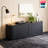 Storage Cabinet TV Stand With Wave Pattern Buffet Cabinet Wooden Vertical Striped Sideboard For Kitchen/Bedroom/Entryway-204396467